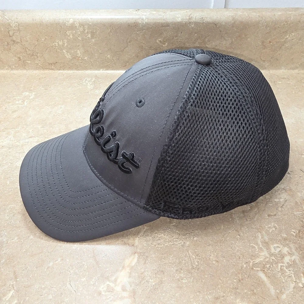 Titleist Hat Cap‎ Fitted Mens L Gray Mesh Trucker Golf Breathable Sports Logo